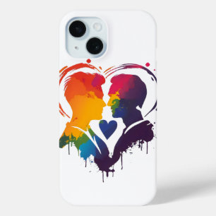Gay Couple Rainbow Heart Case-Mate iPhone Hülle