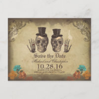 Gay Couple - Skelette - Save the Date gotisch