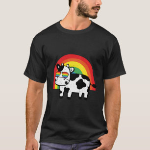 Gay Cow Pride Dino T-Shirt