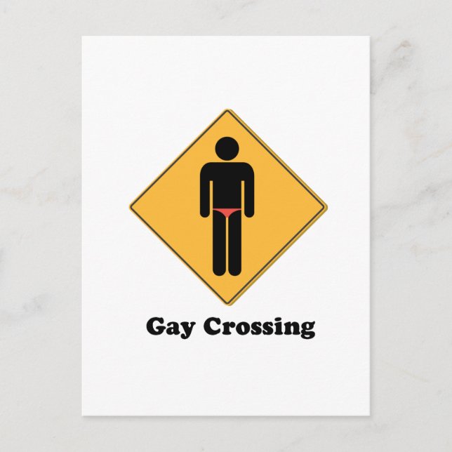 GAY CROSSING POSTKARTE (Vorderseite)
