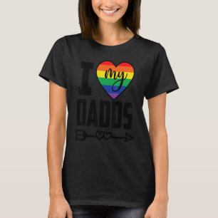 Gay Dadds I Liebe meine Dadds mit Regenbogenherz T-Shirt