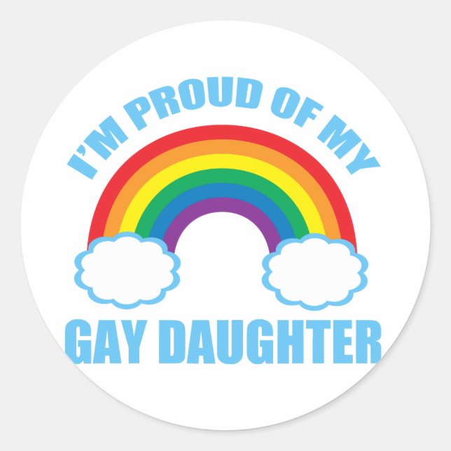 Gay Daughter Runder Aufkleber (Vorderseite)