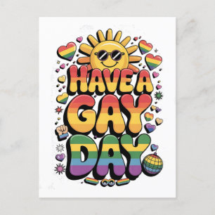 Gay Day LGBT Prith Monat Ankündigungspostkarte