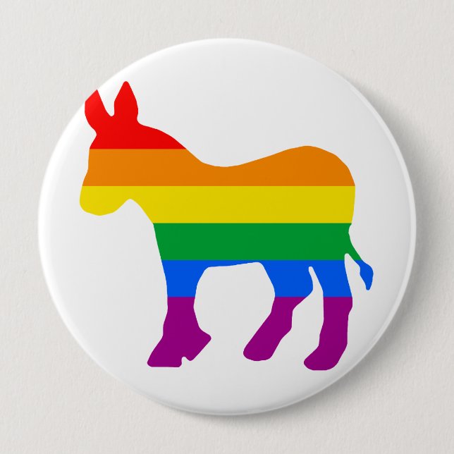 GAY DEMOCRAT.png Button (Vorderseite)