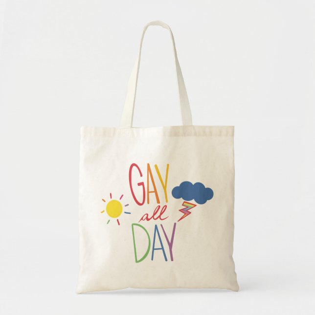 Gay den ganzen Tag Tragetasche (Vorne)