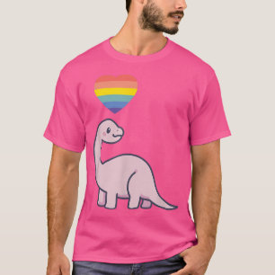 Gay Dinosaur LGBTQ Pride Flag Lesbian Kawaii Anime T-Shirt