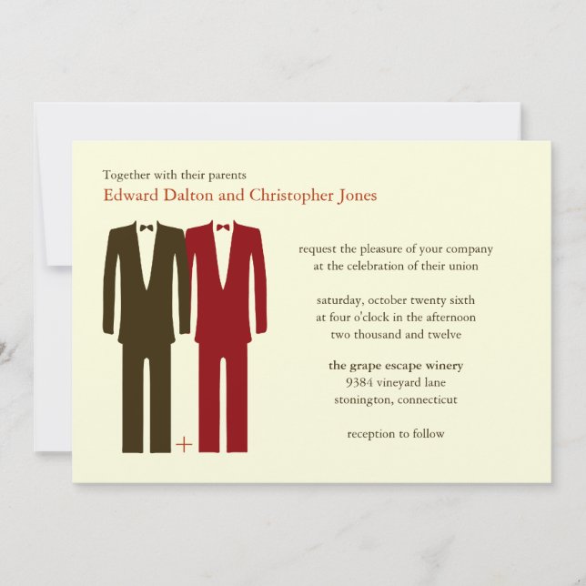 Gay Do Math Light Invitations d'automne (Devant)