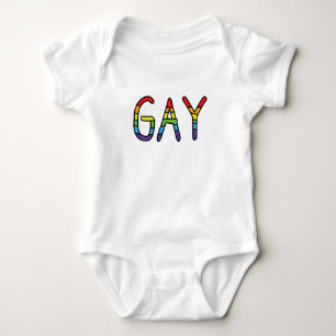 Gay Doodle Design Baby Strampler