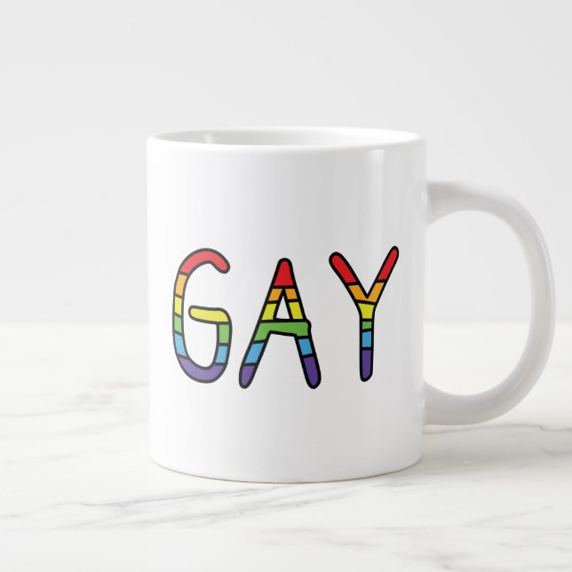 Gay Doodle Design Jumbo-Tasse (Rechts)