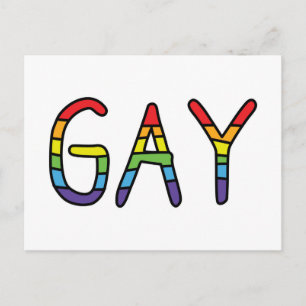 Gay Doodle Design Postkarte