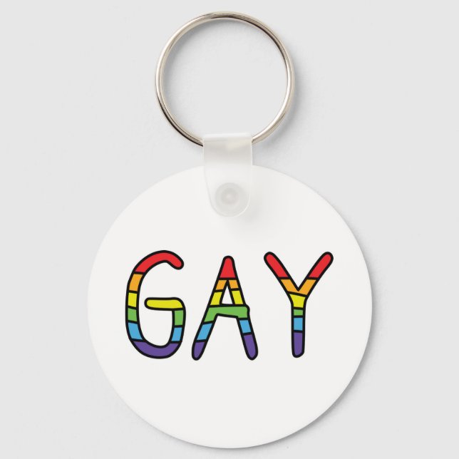Gay Doodle Design Schlüsselanhänger (Vorderseite)