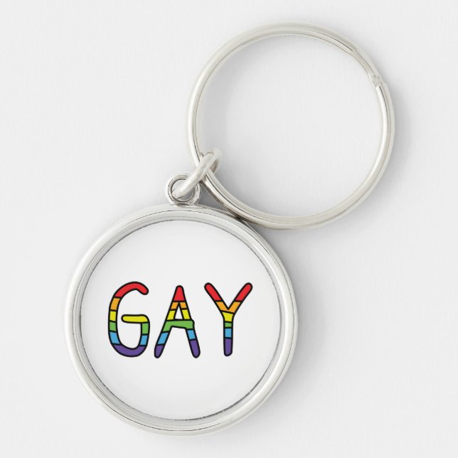 Gay Doodle Design Schlüsselanhänger (Vorne)
