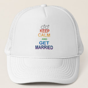 GAY-Ehe Gleichberechtigung Keep Calm Gay Verheirat Truckerkappe