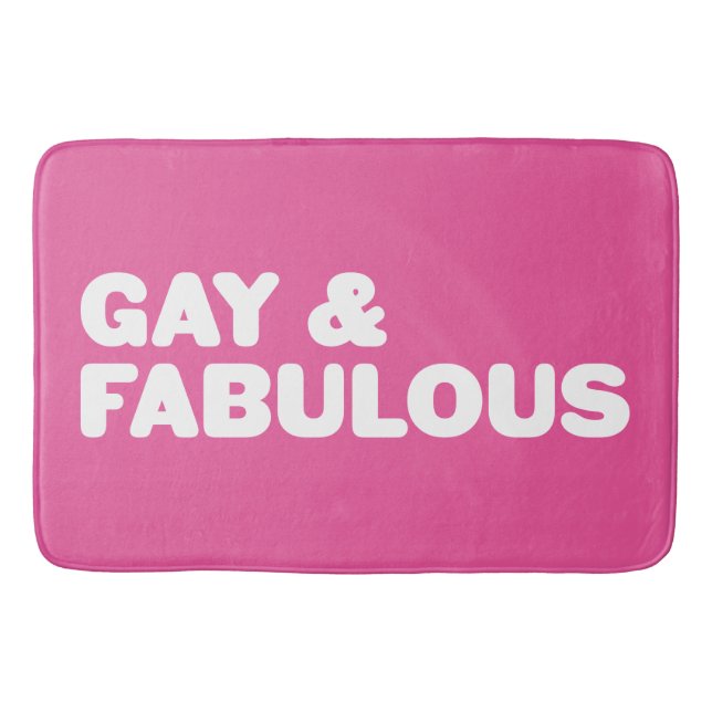Gay & Fabulous Big Letters anpassbare Farbe Badematte (Vorderseite)