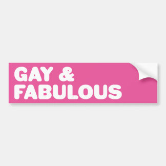 Gay & Fabulous Pink-Anweisung Anpassbare Farbe Autoaufkleber