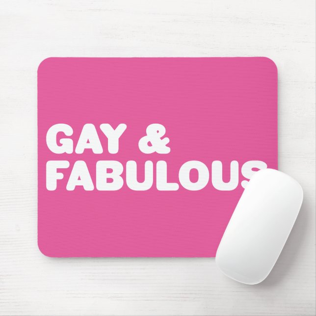 Gay & Fabulous Pink-Anweisung Anpassbare Farbe Mousepad (Mit Mouse)