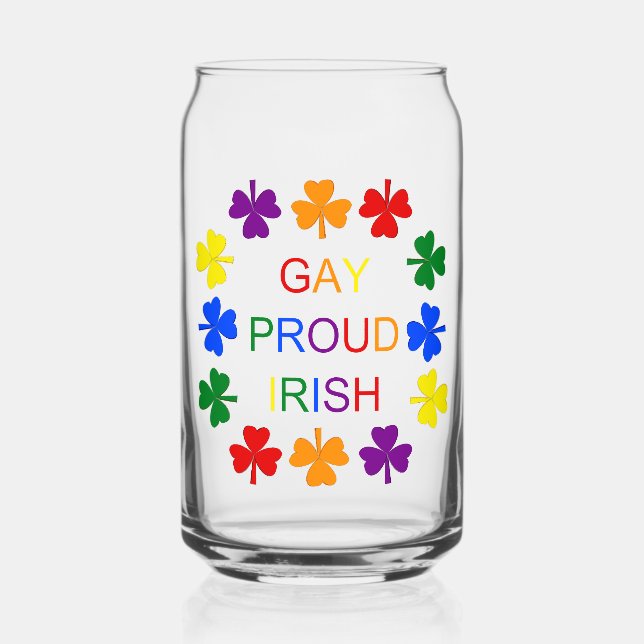 Gay Fier Irlandais LGBT Rainbow Shamrocks (Recto)