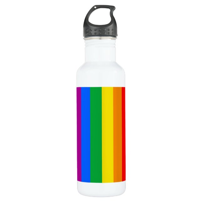 GAY FLAG ORIGINAL -.png Edelstahlflasche (Vorderseite)