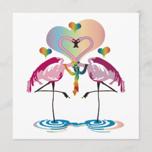 Gay Flamingos Einladungen