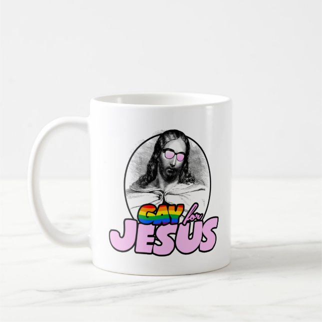 Gay for Jesus Rainbow Kaffeetasse (Links)