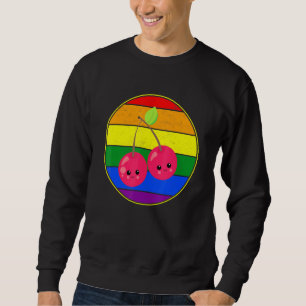 Gay Fruit Cherry Lgbtq Pride Stuff for Teens Rainb Sweatshirt