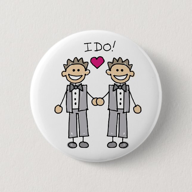Gay-Gastgeschenke Hochzeiten Button (Vorderseite)