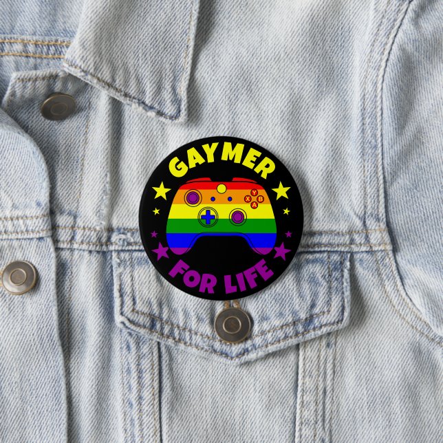 Gay Gaymer für lebenslange Flag-Controller Button (Beispiel)