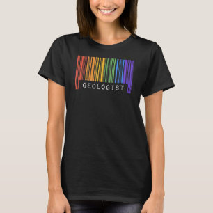 Gay Geologist Flag Barcode Que Rainbow LGB T-Shirt