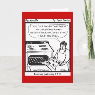 Gay Gingerbrot Men Feiertagskarte