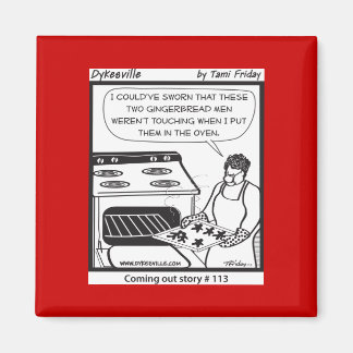 Gay Gingerbrot Men Magnet