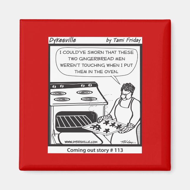 Gay Gingerbrot Men Magnet (Vorne)