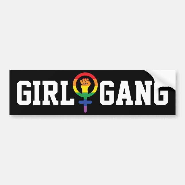 Gay Girl Gang LGBTQIA Autoaufkleber (Vorne)