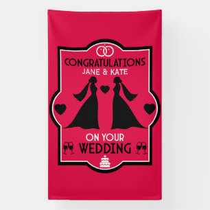 Gay Girls Wedding Day Banner