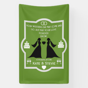 Gay Girls Wedding Jubiläum Banner