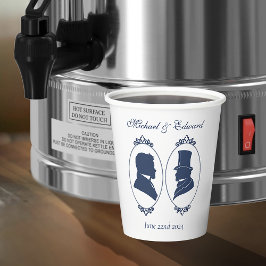 Gay Grooms Regency Blue Rose Pappbecher