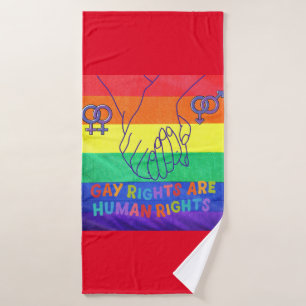 Gay hat Rechte Badehandtuch
