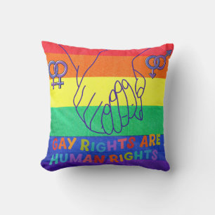 Gay hat Rechte Kissen