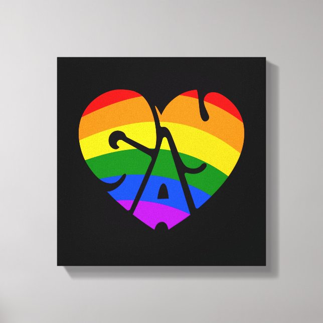 Gay Heart Leinwanddruck (Vorderseite)