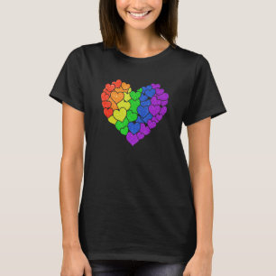 Gay Heart Lgbtq Lesbian Pride Flag Liebe Lgbt Hear T-Shirt