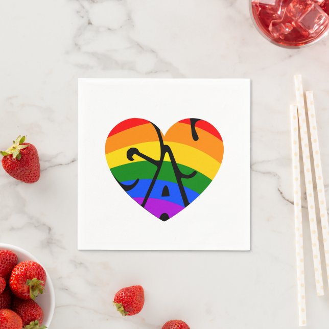 Gay Heart Serviette (Beispiel)