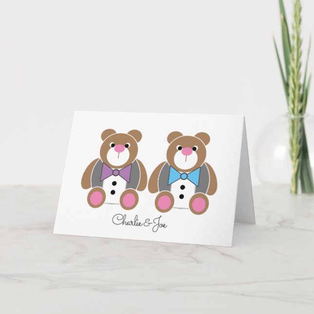 Gay Hochzeitstag gratulieren Karte (Vorderseite)