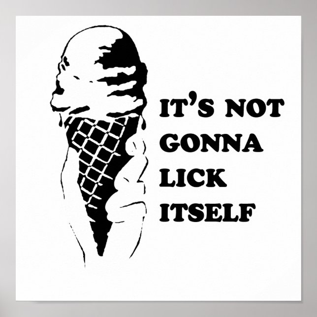 Gay Humor lick itself reverse .png Poster (Vorne)