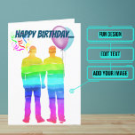 Gay Husband Birthday Karte<br><div class="desc">Es kann schwierig sein, die passende Geburtstagskarte für ein homosexuelles Paar zu finden. Aber wir haben nur die Karte für Ihren Mann. Draußen ist ein buntes Design von Ehemännern in einem Regenbogen-Stolz-Motiv. Im Inneren haben wir genau die richtige Botschaft geschrieben, um zum Moment zu sprechen, aber nur für den Fall,...</div>