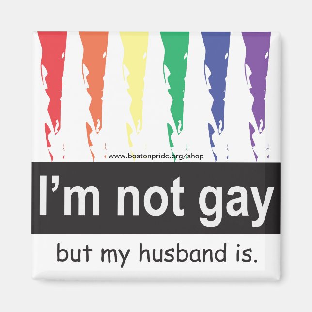 Gay Husband Magnet Square (Vorne)