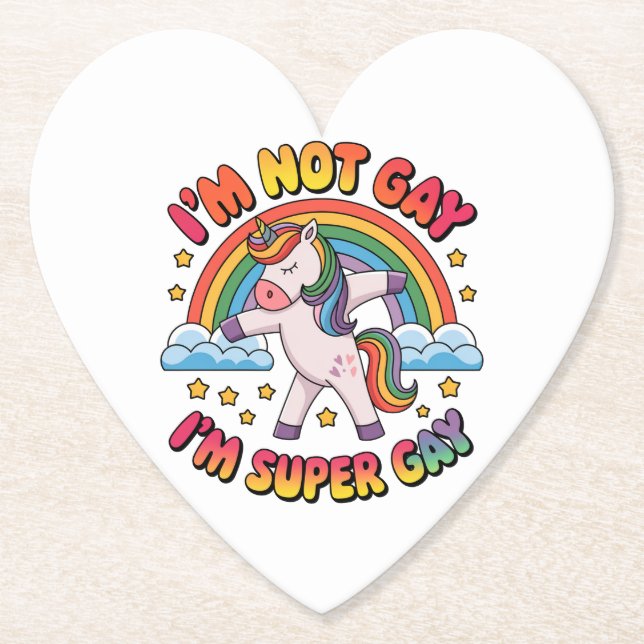 Gay Im Super Gay Sublimation-60681 Tri-Blend Shir Untersetzer (Vorderseite)