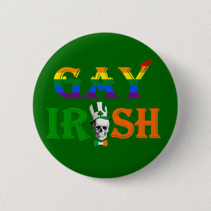 Gay Irish St Patrick's Day Button