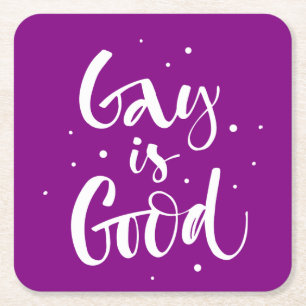 Gay ist gut rechteckiger pappuntersetzer