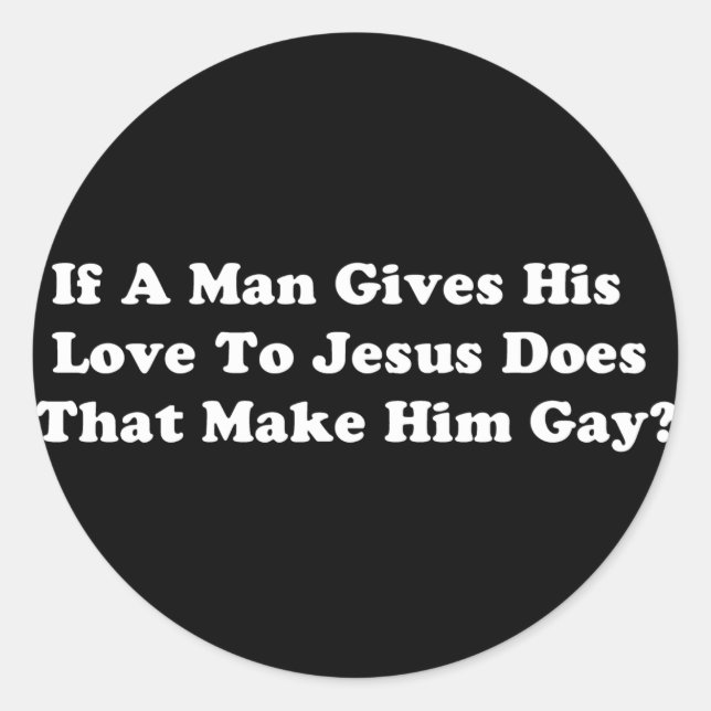 Gay Jesus Runder Aufkleber (Vorderseite)