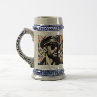 Gay Leather Daddy Biker Tom of Finland Tribute Art Bierglas