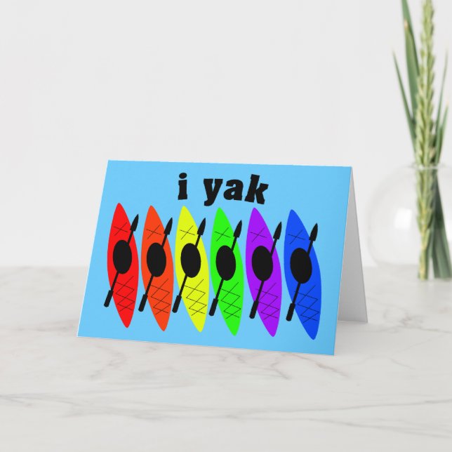 Gay Lesbian Kayaking Grußkarte Karte (Vorderseite)